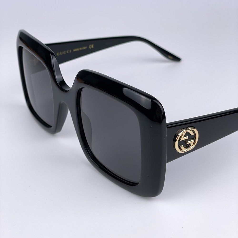 NEW Gucci Logo GG0896S 001 Black Square Oversized Women Sunglasses - Picture 6 of 13